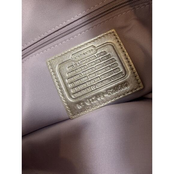 NWT Coach F20583 Soho Signature Metallic Carryall B4 Gold Tote Y2K Style - Picture 13 of 16